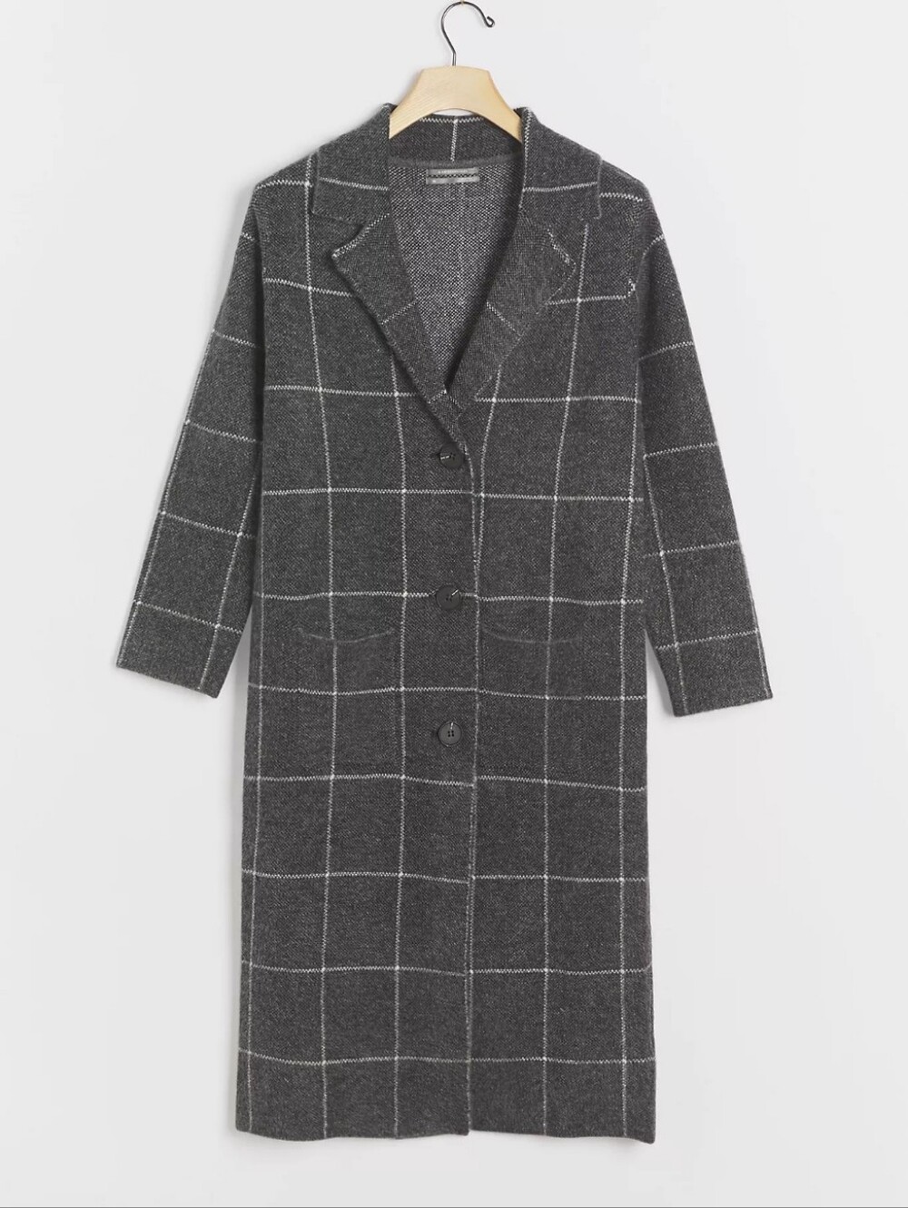 Anthropologie Solenne Windowpane Sweater Jacket Size XS